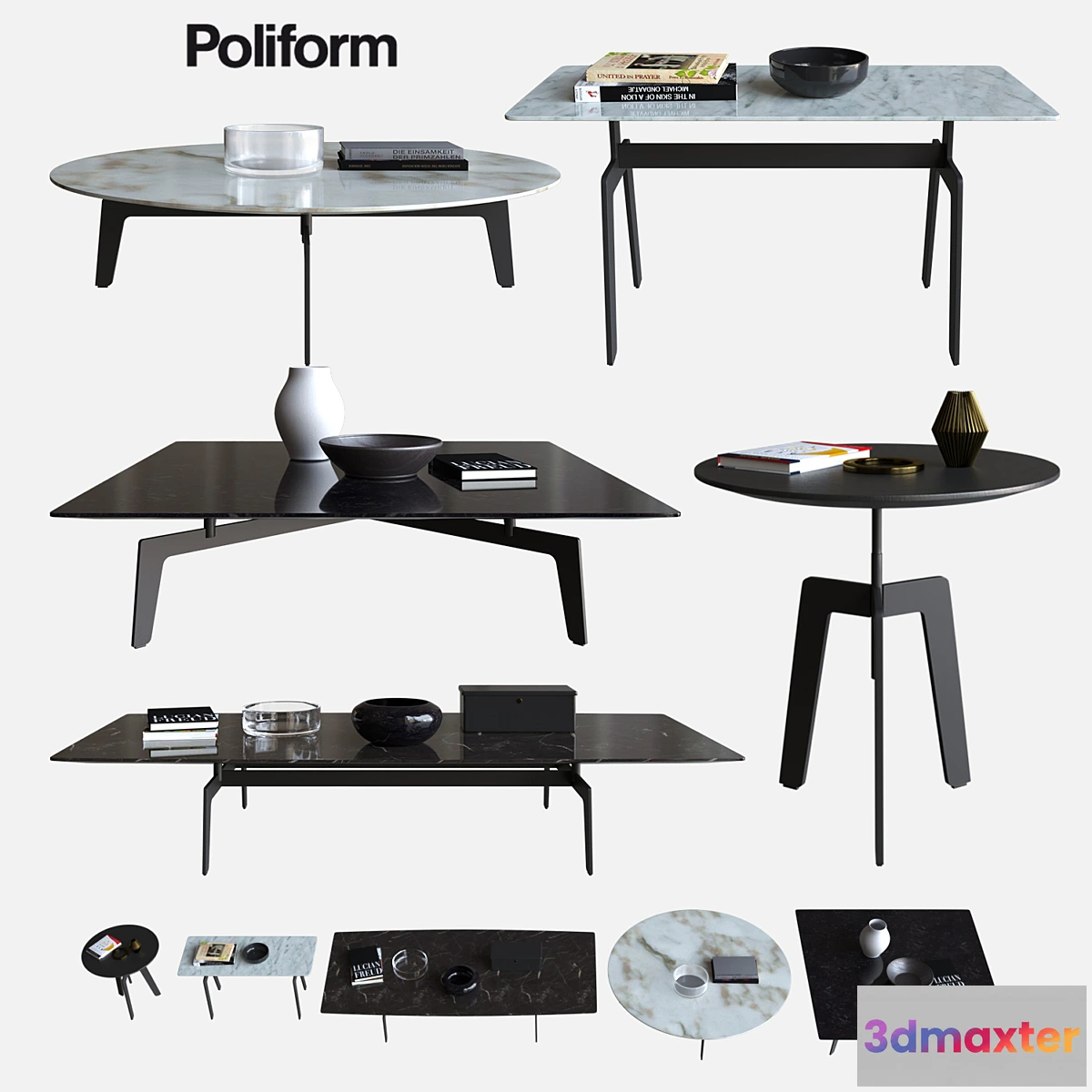 1409656 - POLIFORM COFFEE TABLES TRIBECA 3D Max