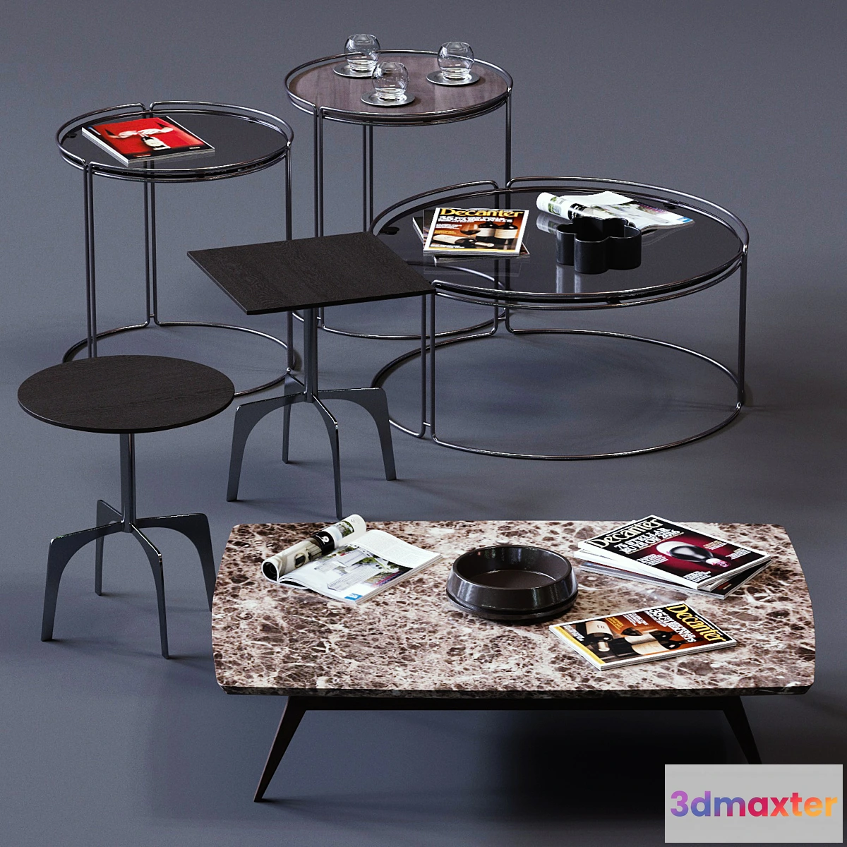 1411254 - Ditre Italia Coffee Tables Set 03 3D Max