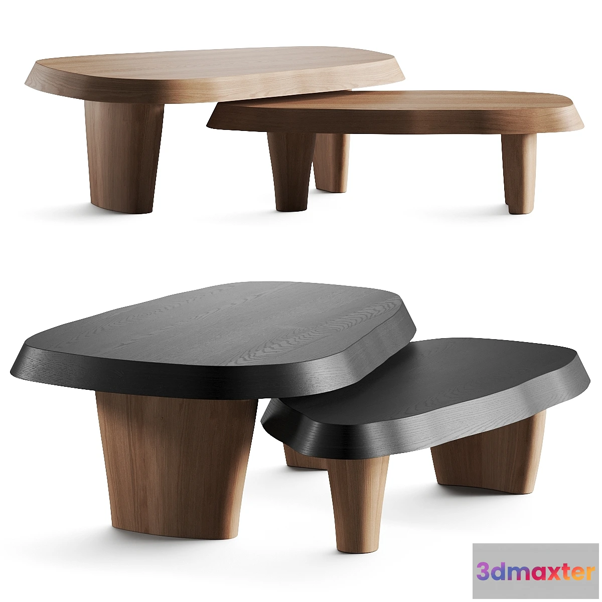 1412022 - Pierre Augustin Rose Duo Multilaque Coffee Tables 3D Max