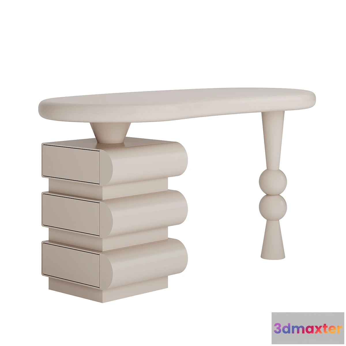 1415508 - Cecil Unique Shape Desk 3D Max