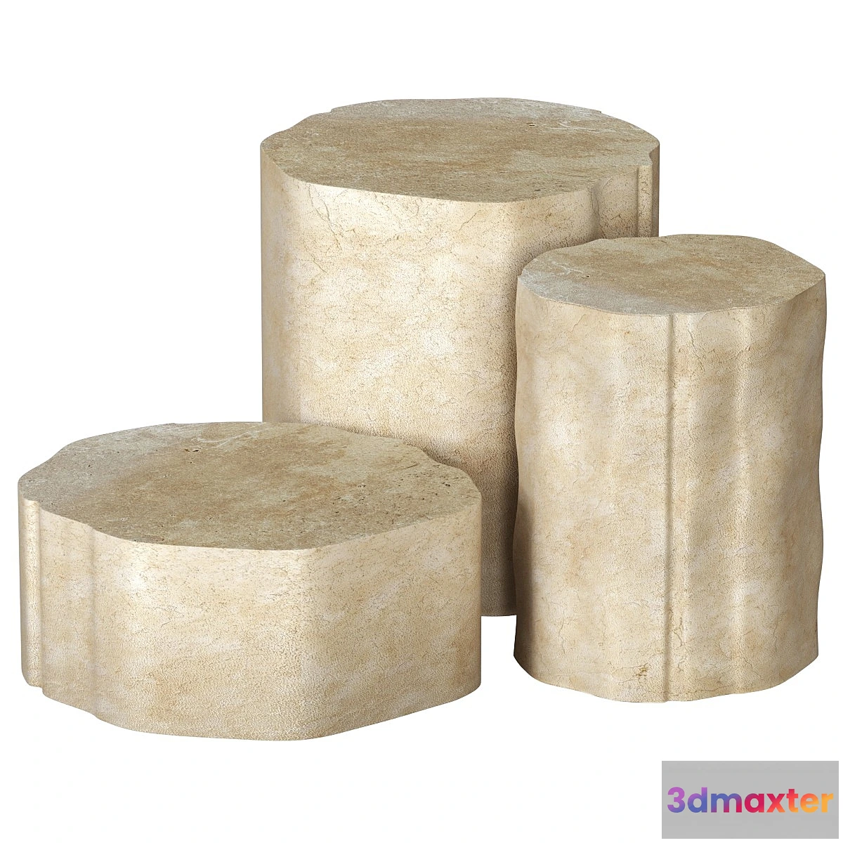 1416122 - Stone coffee tables 3D Max