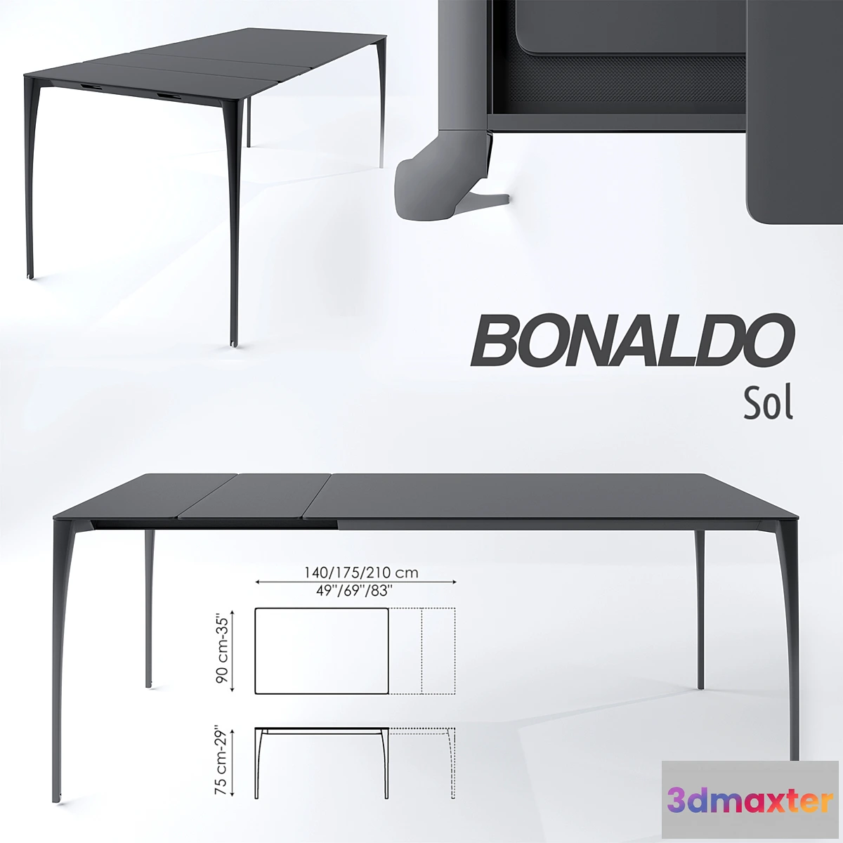 1416626 - Table Bonaldo Sol 3D Max
