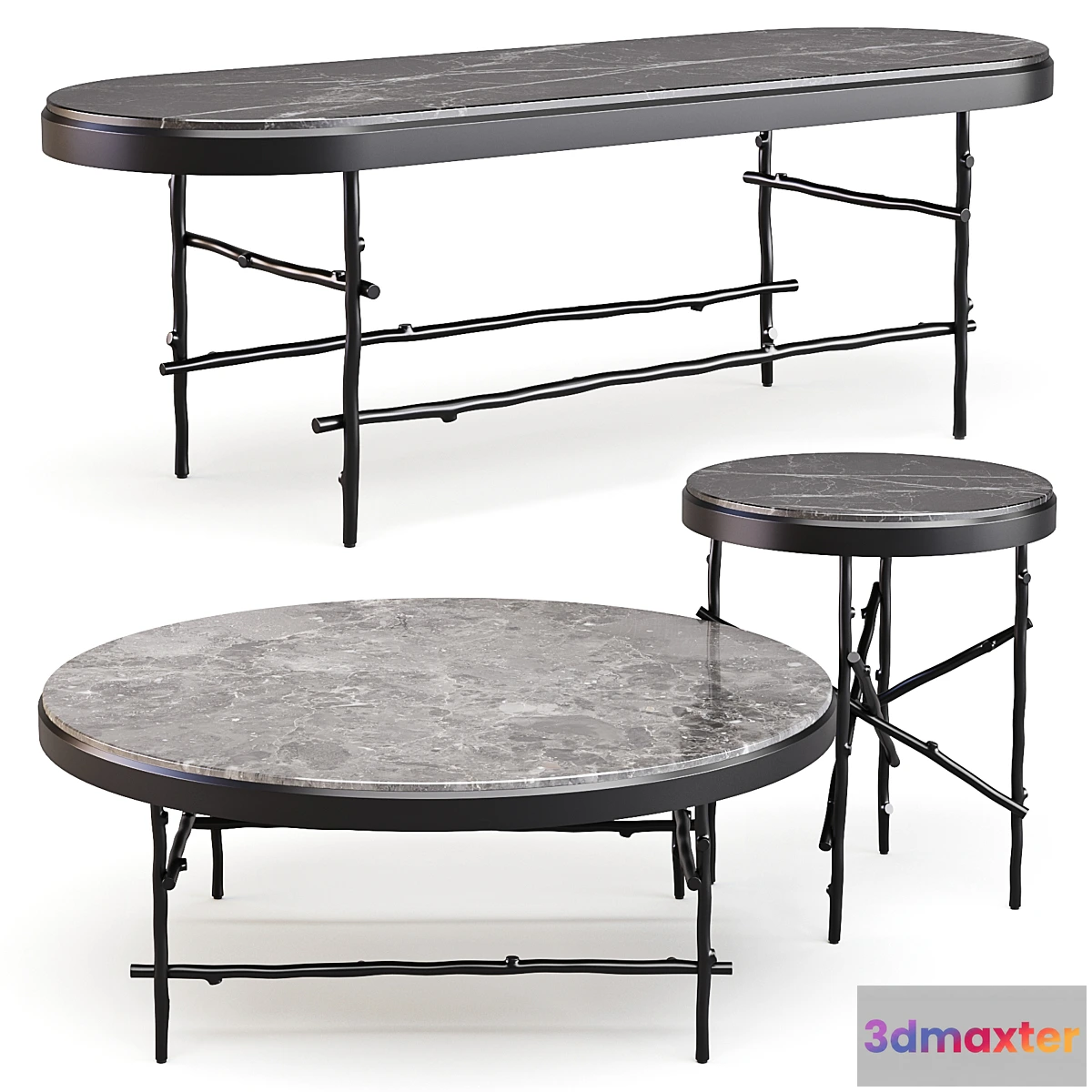 1419678 - Eichholtz Tomasso - Coffee and Side Tables 3D Max