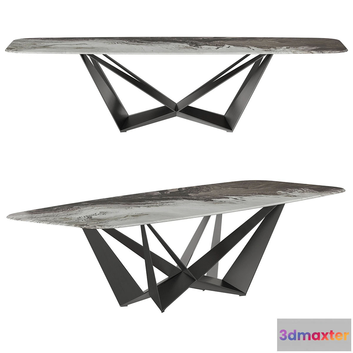 1419976 - Cattelan Italia Skorpio Crystalart  Dining Table 3D Max