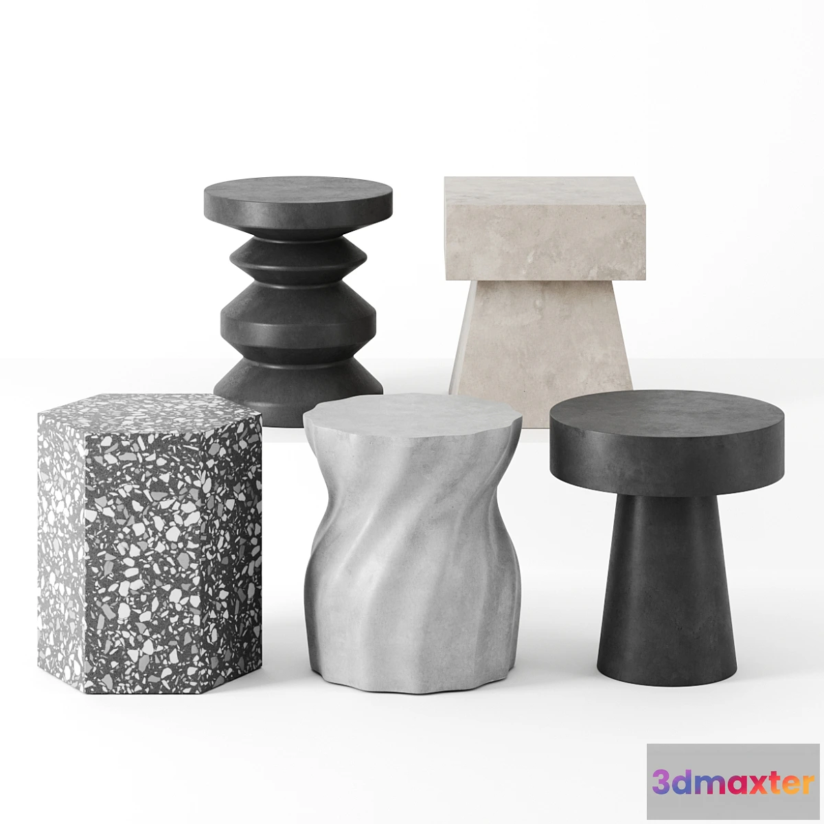 1421954 - Sculptural side tables 3D Max