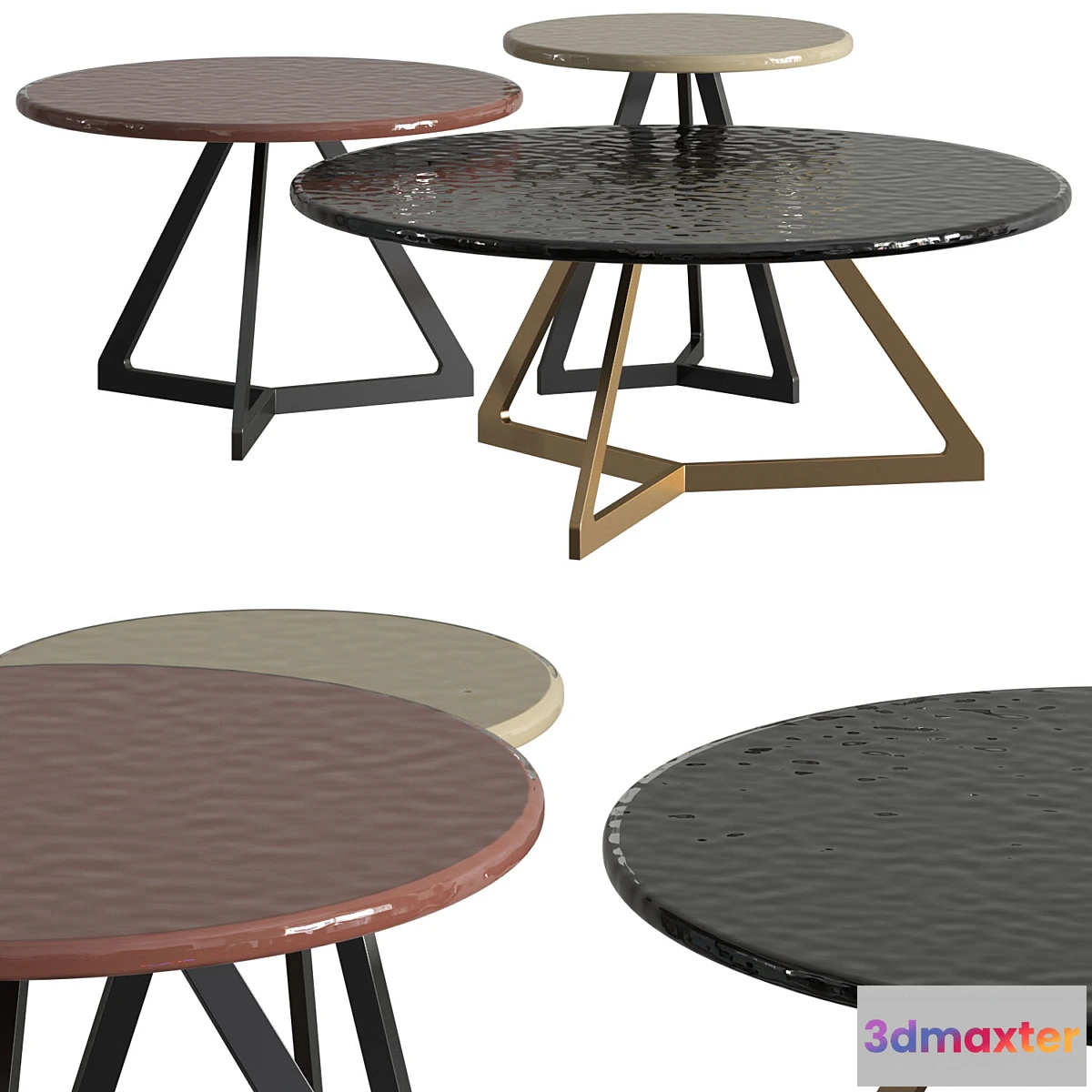 1424752 - Fiam Italia Lakes Coffee Tables 3D Max