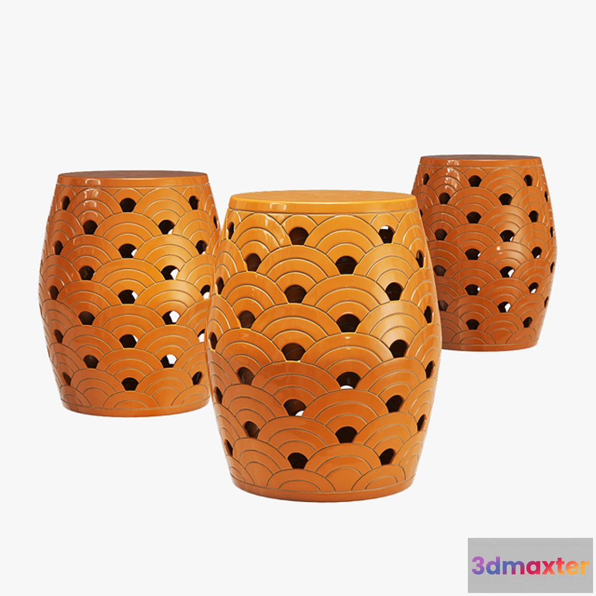 1424918 - Bay isle home wave garden stool 3D Max