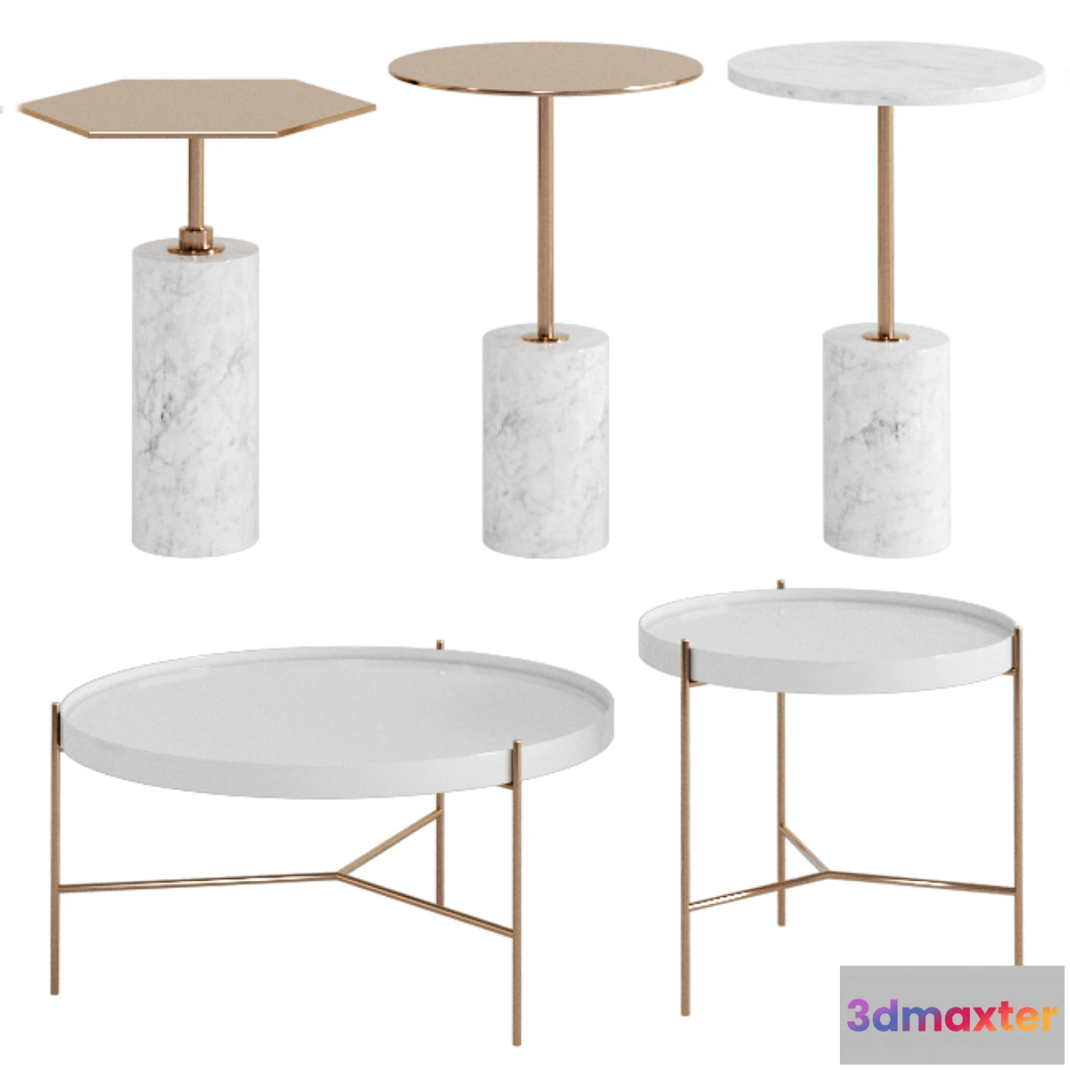 1426230 - side & coffee tables set 3D Max