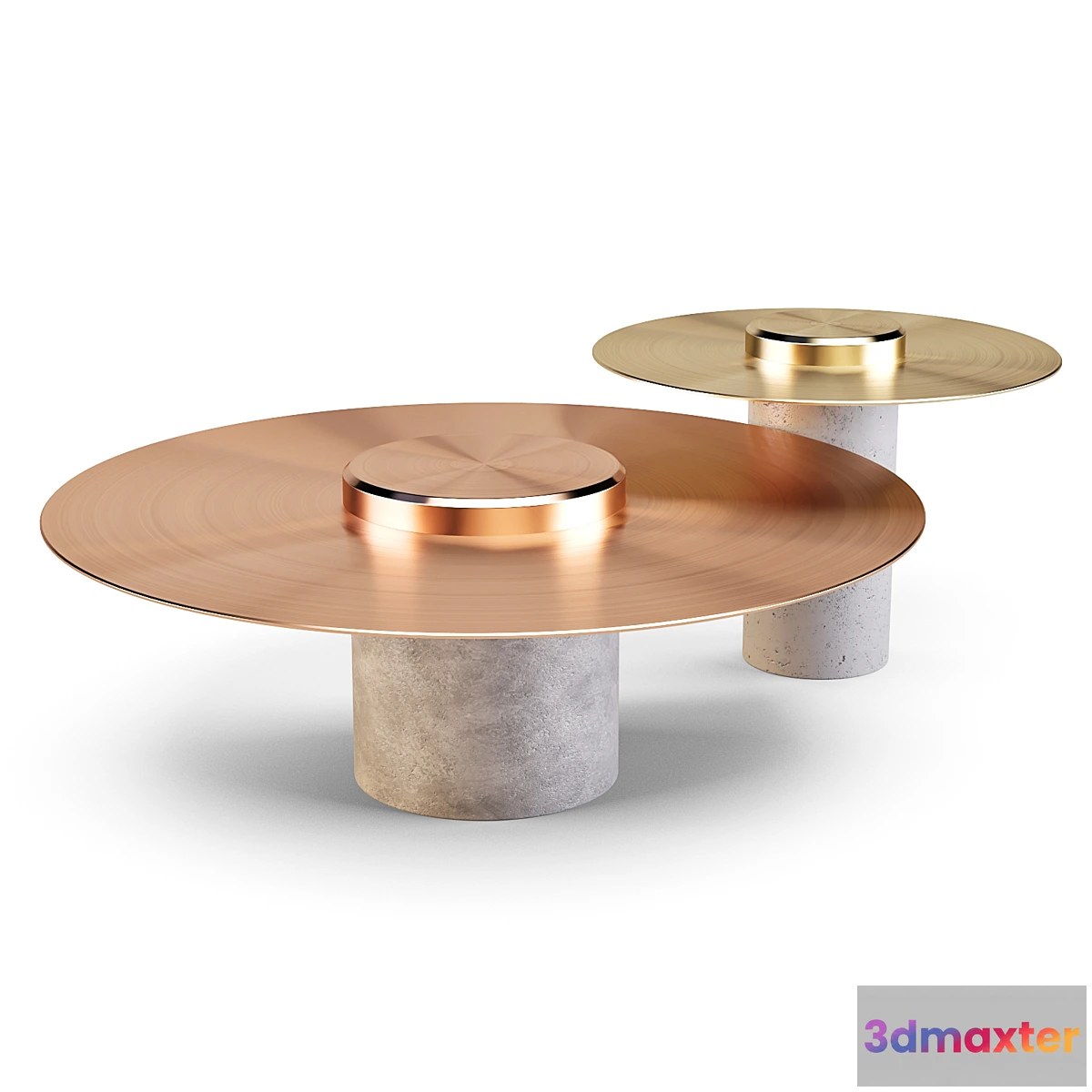 1430454 - Roche Bobois Canotier - Coffe and Side Tables 3D Max