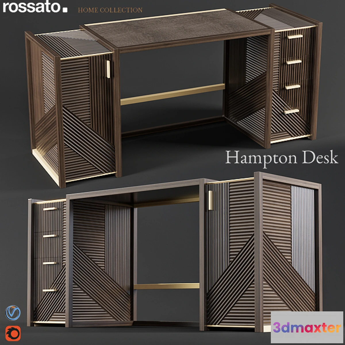 1430934 - Hampton Desk 3D Max