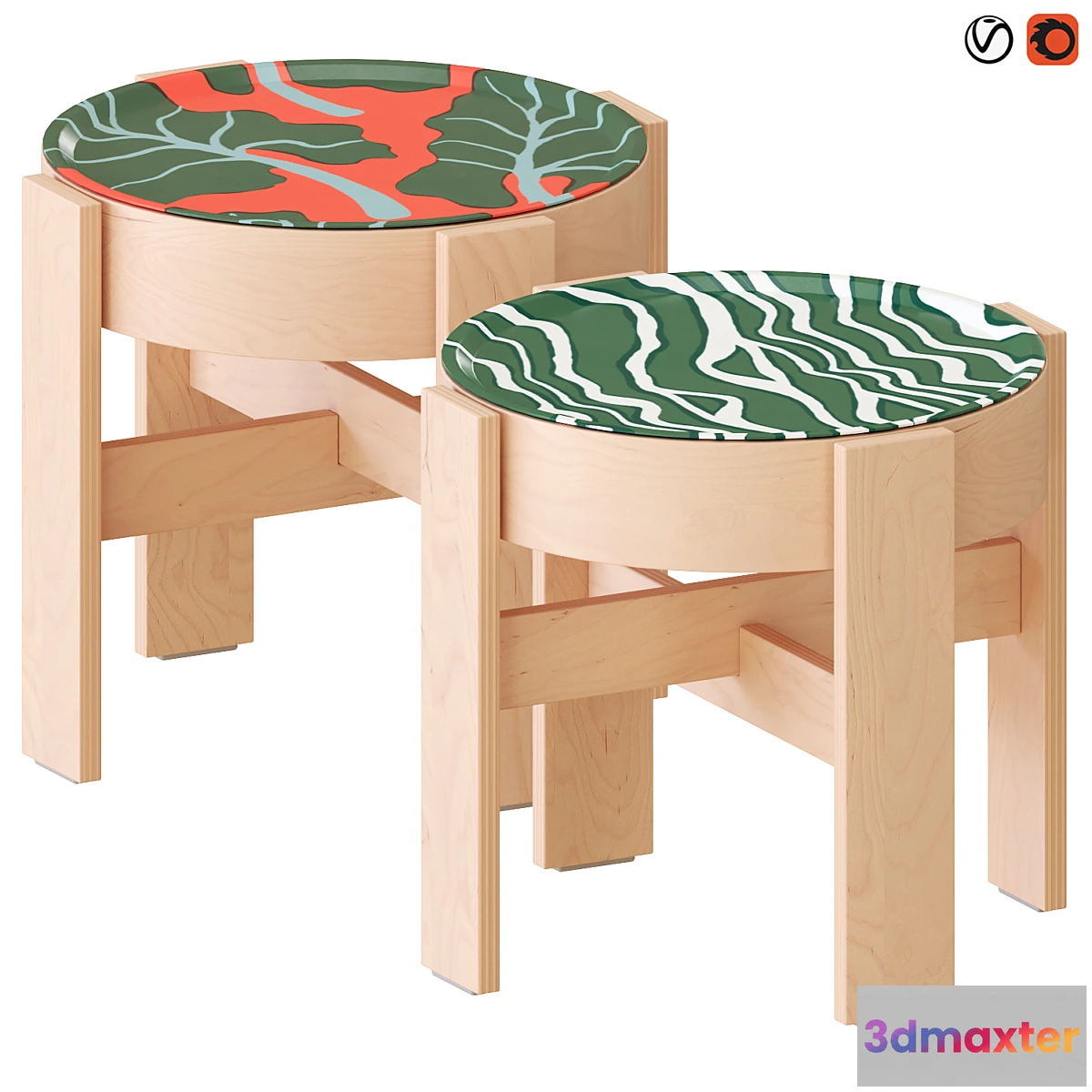 1433846 - BASTUA Side Tables 3D Max
