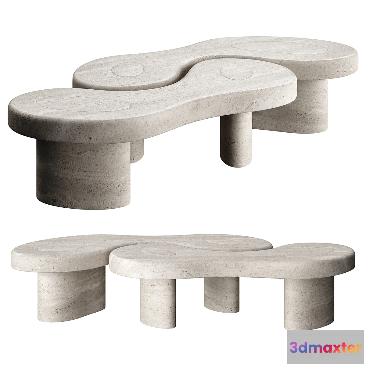 1434650 - U&ME TABLE TRAVERTINE 3D Max