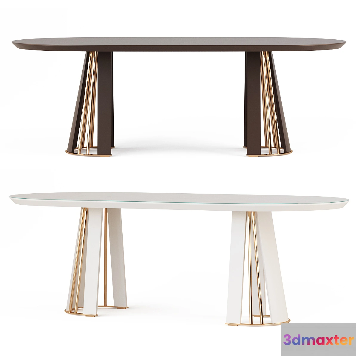 1434678 - Oval Dining Table Enza Home “vienna” 3D Max