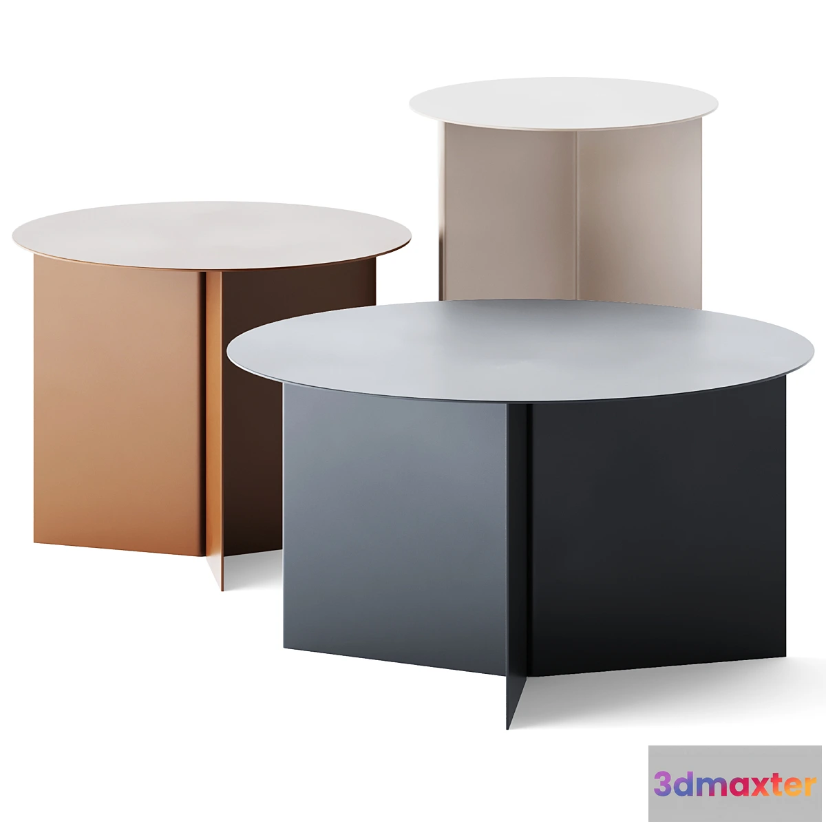 1434736 - Round Coffee Tables Slit by Hay 3D Max