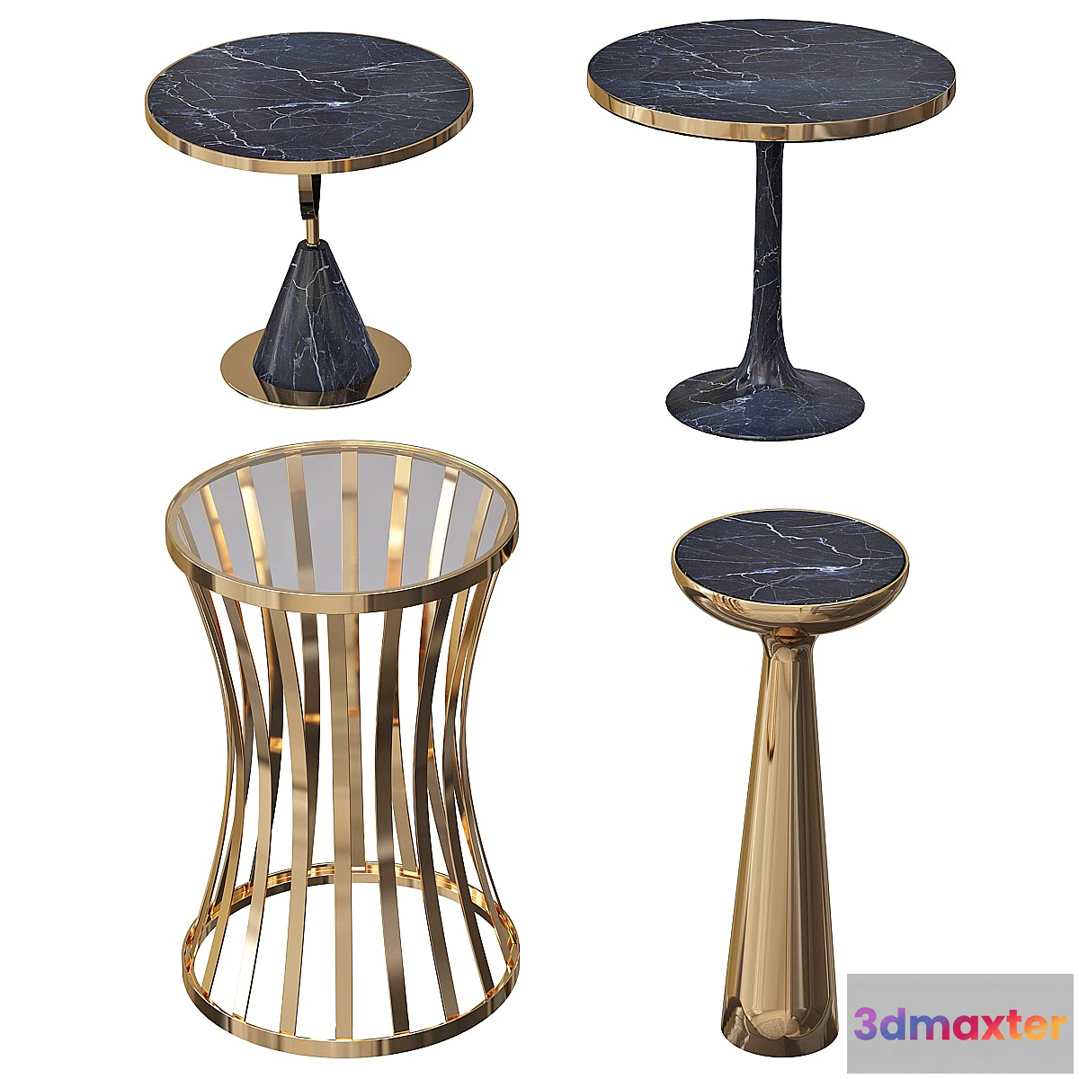 1434878 - Black bedside table “Parme” 3D Max