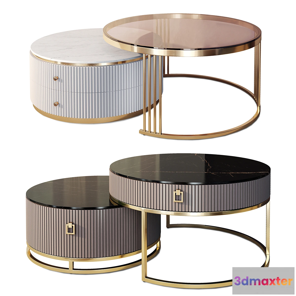 1436144 - Round coffee table Art Deco Decor Diva 3D Max