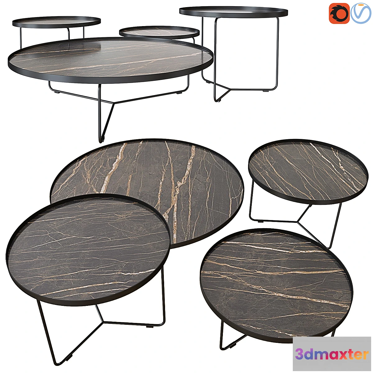 1441656 - Cattelan Italia Billy Keramik Set 02 3D Max