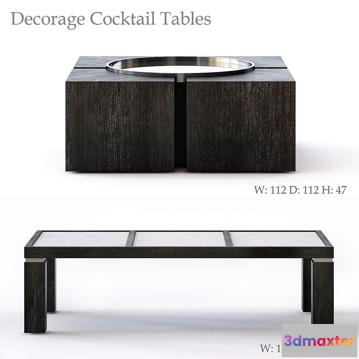 1442002 - Bernhardt Decorage Cocktail Tables 3D Max