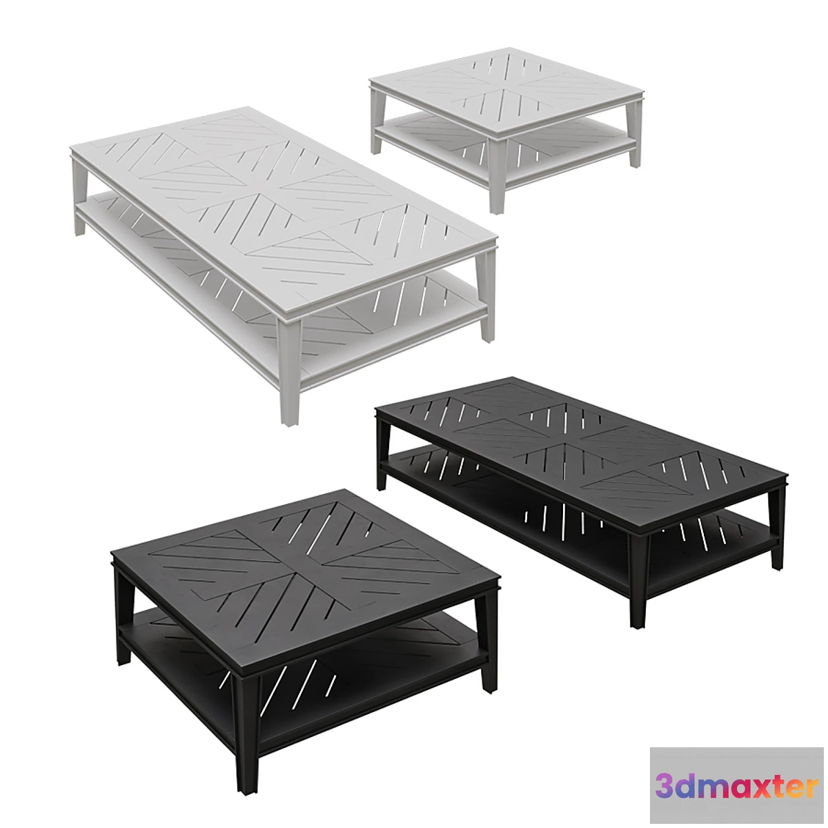 1444538 - Eichholtz - Bell Rive Square and Rectangular 3D Max