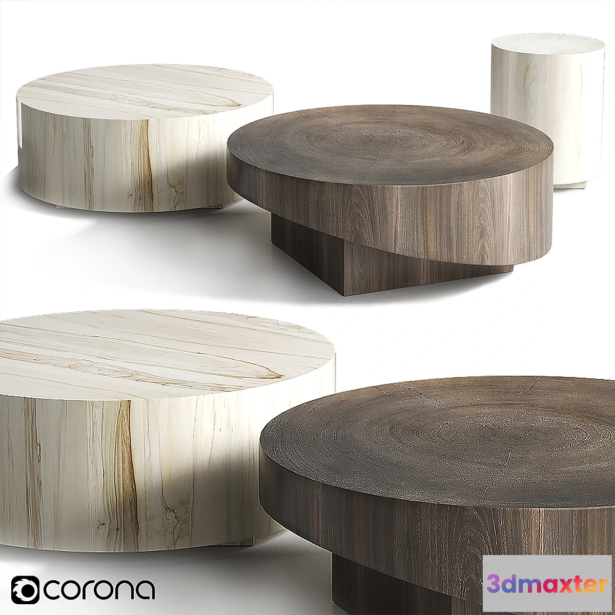 1445542 - Swirled Drum & Cuna Reclaimed 3D Max