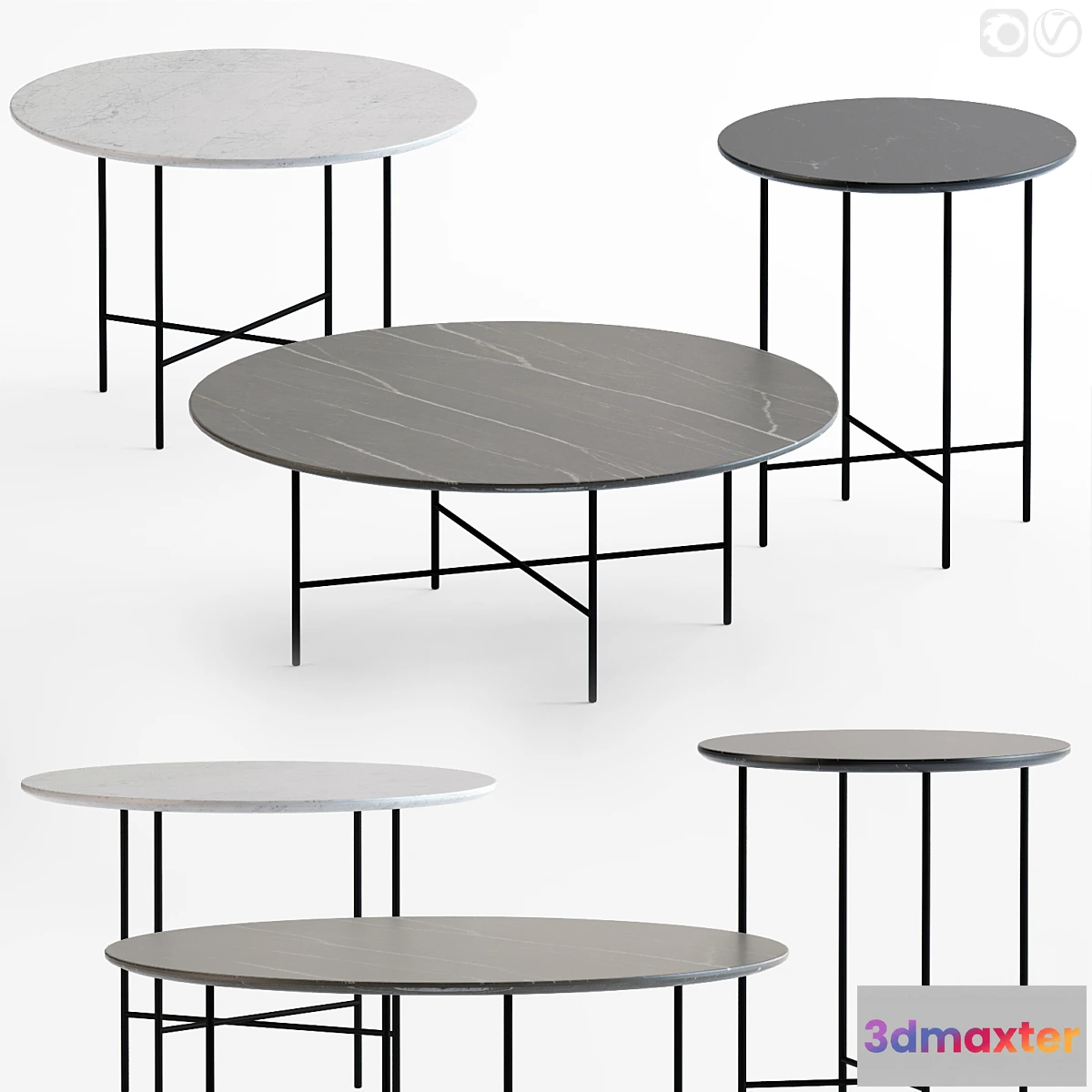 1446444 - Elliot Arpa coffee table set 3D Max