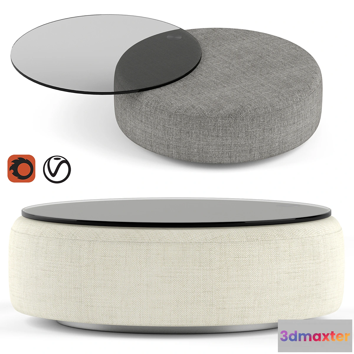 1446492 - Bielefelder Werkstaetten Luna coffee table 3D Max