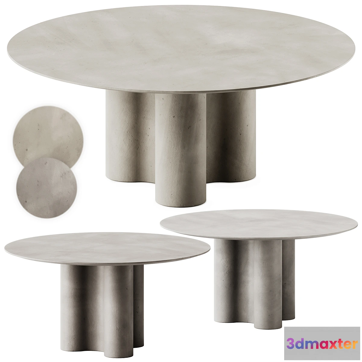 1447536 - mg12 GIORGIA Round cement dining table 3D Max