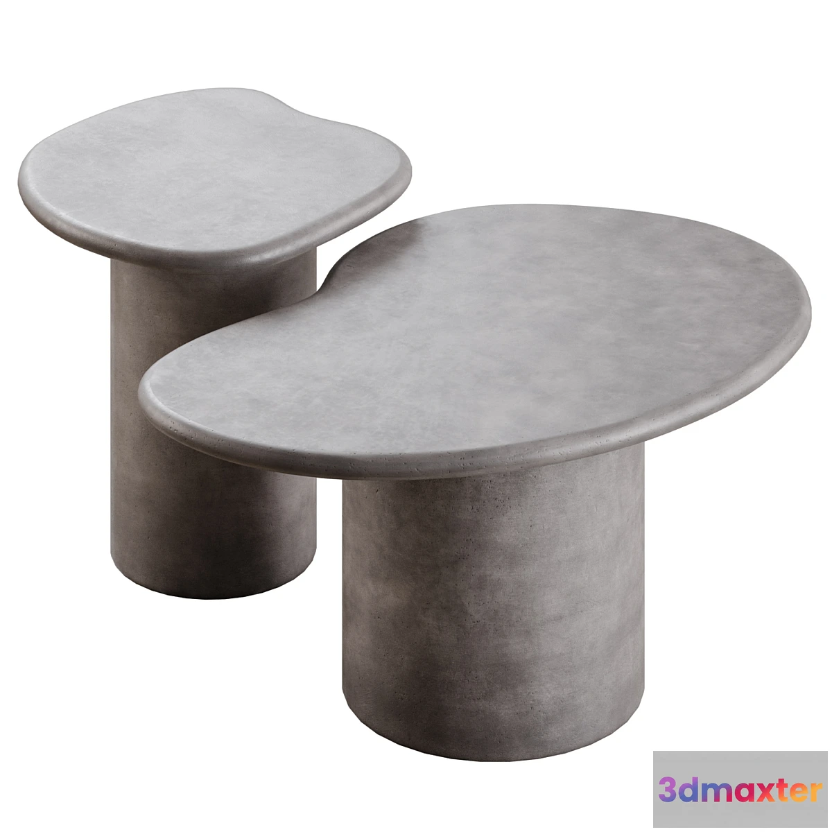 1450804 - Macarella cement coffee tables in 2 colors 3D Max