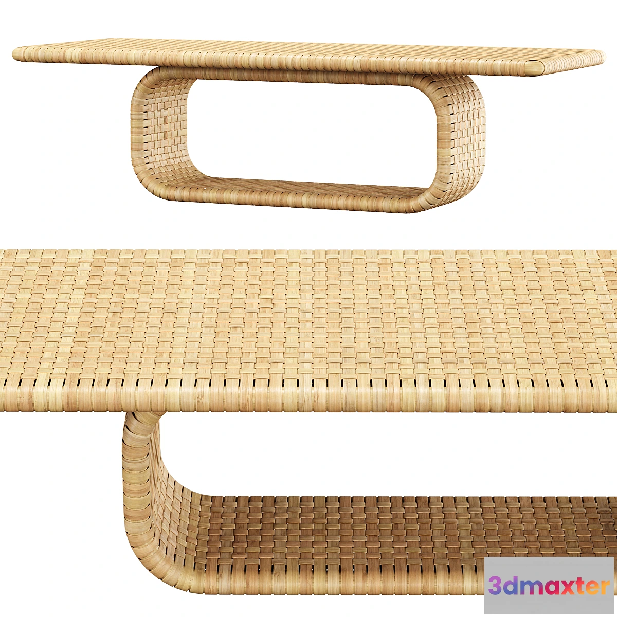 1454382 - Monica rattan coffee table 3D Max