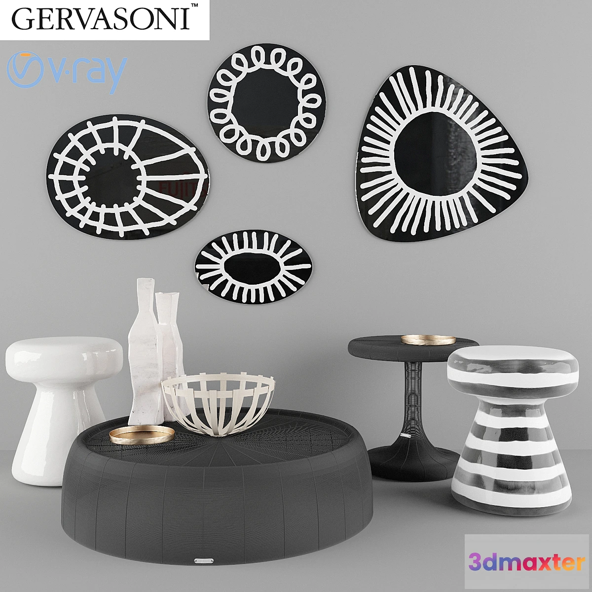 1455532 - Coffee tables & Mirrors_GERVASONI 3D Max