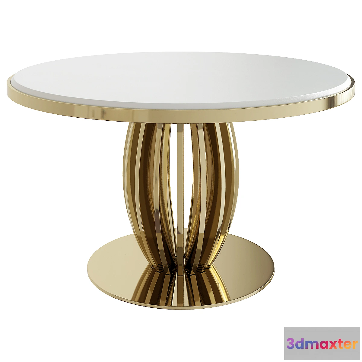 1456422 - Pumpkin White and Gold Table from Roberto Cavalli 3D Max
