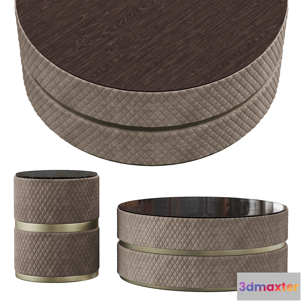 1457794 - Round coffee table Capital Collection Cookie 3D Max