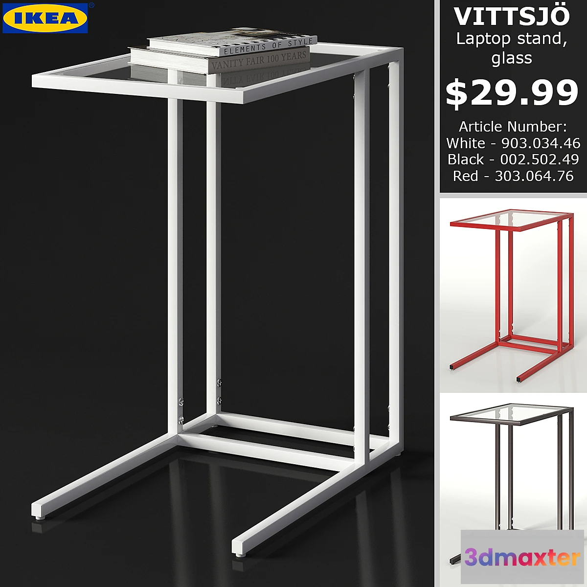 1458380 - IKEA VITTSJO Laptop stand 3D Max