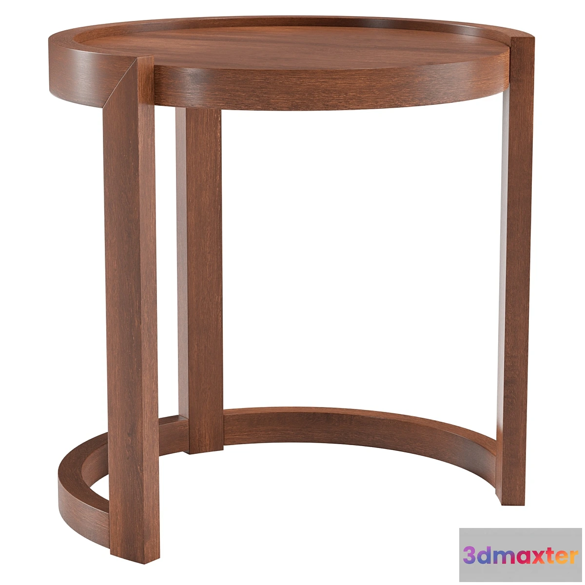 1458868 - 1950s Round Mahogany Side Table by Paul Laszlo 3D Max