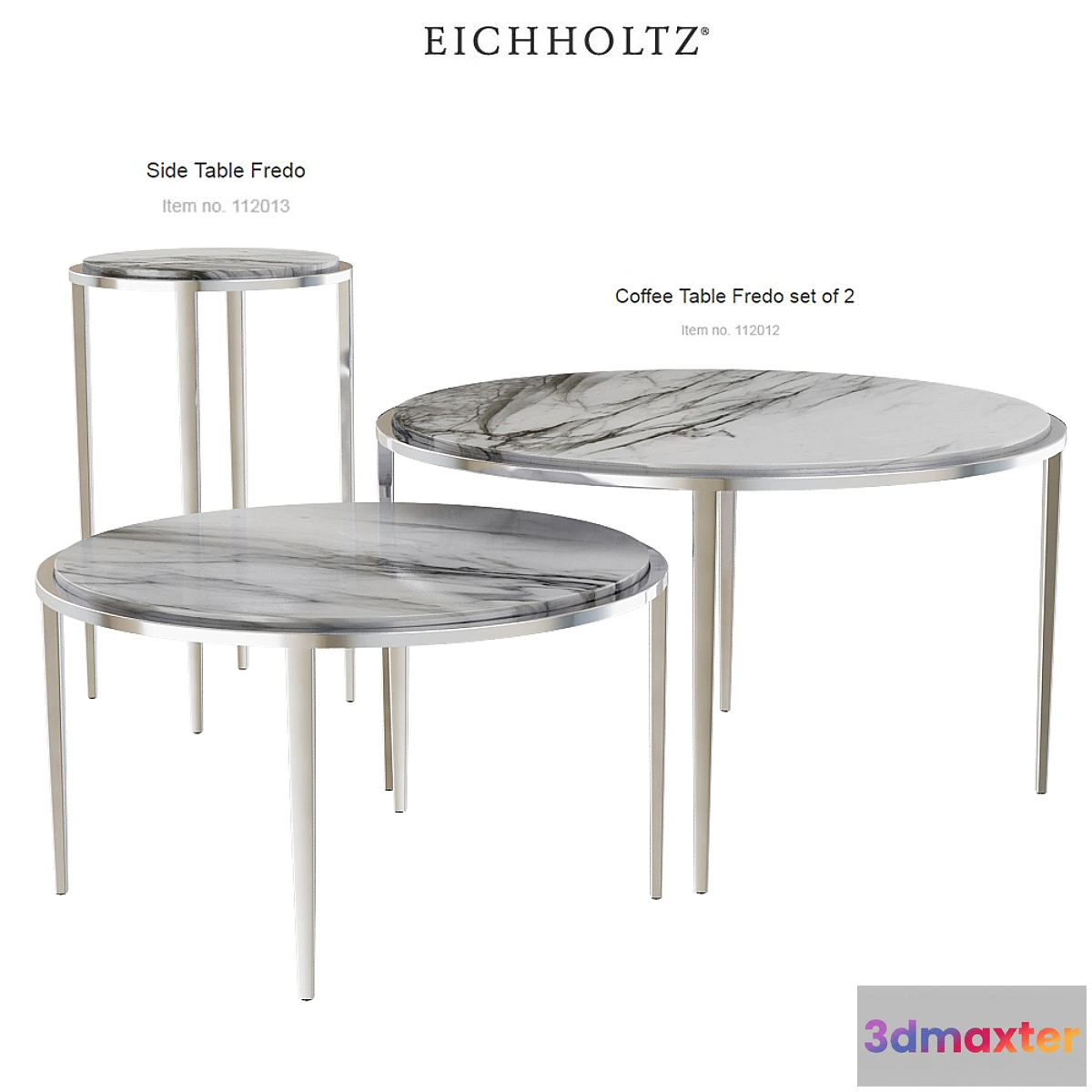 1459424 - EICHHOLTZ Side Coffee Table Fredo set 112012 112013 3D Max