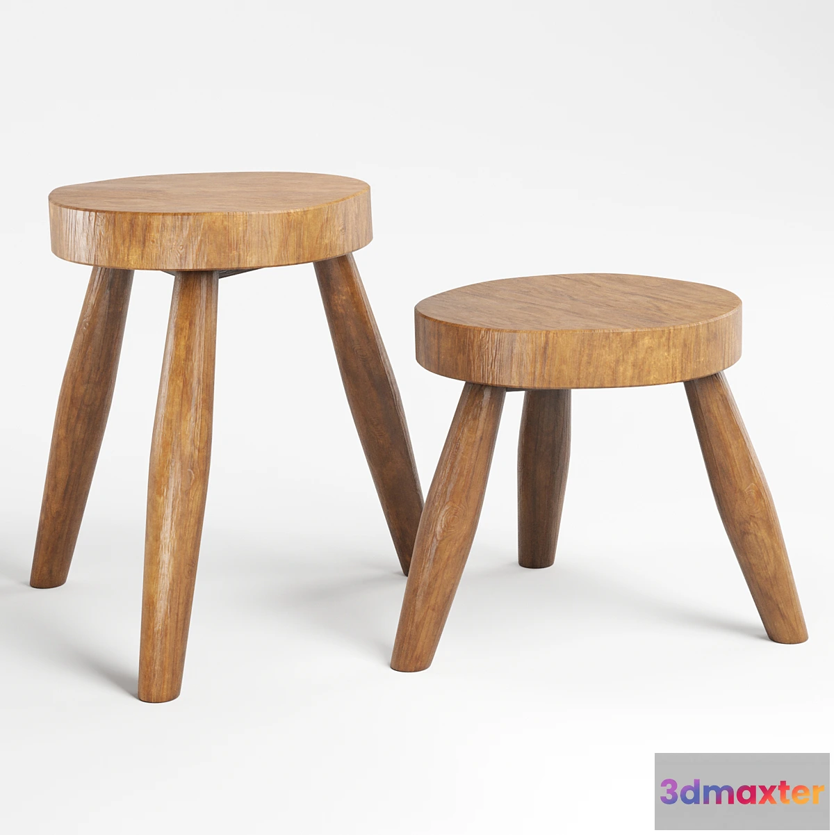 1459602 - Zara Home Teak Stool 3D Max