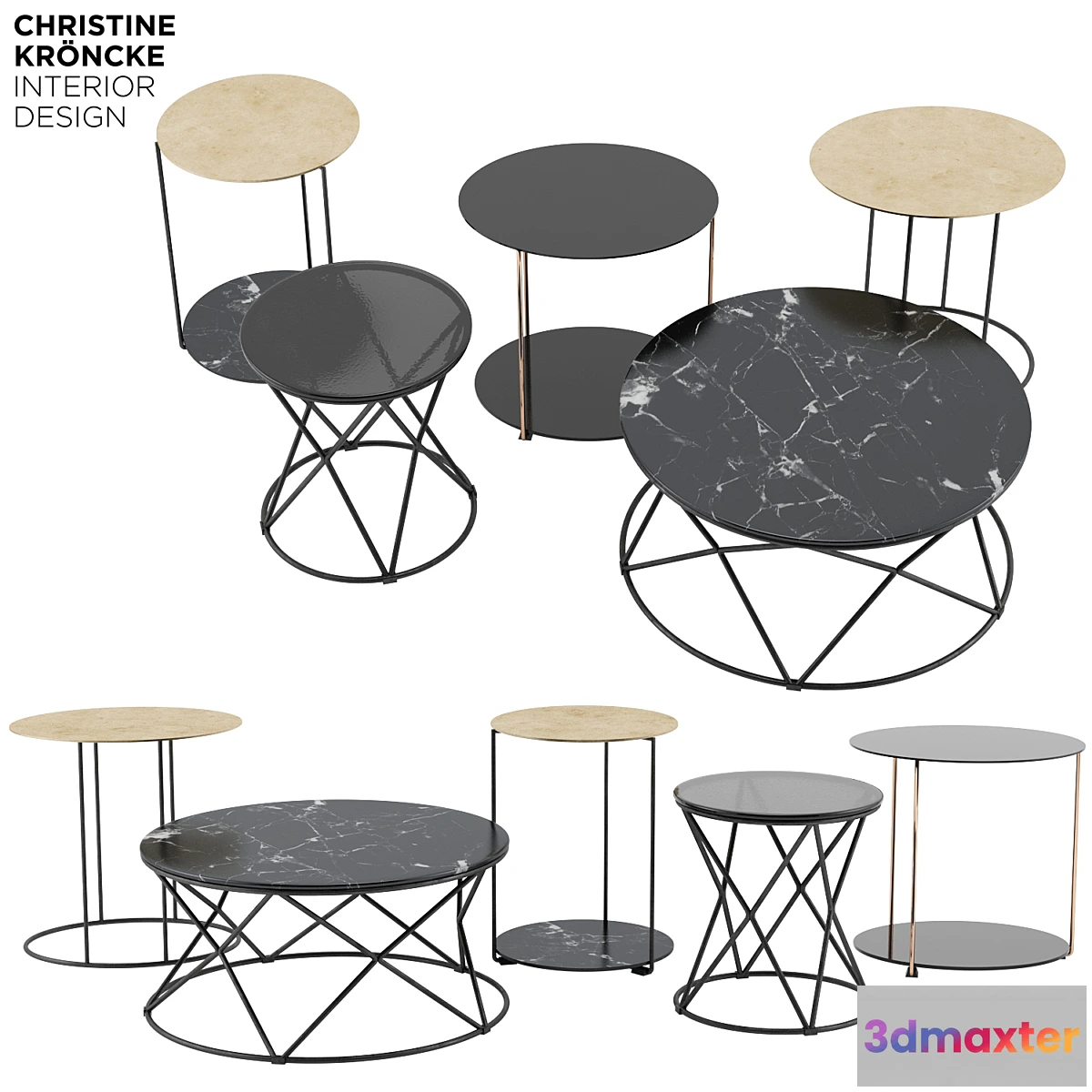 1461636 - Moi & Mio Coffee & Side Tables by Christine Kroencke 3D Max