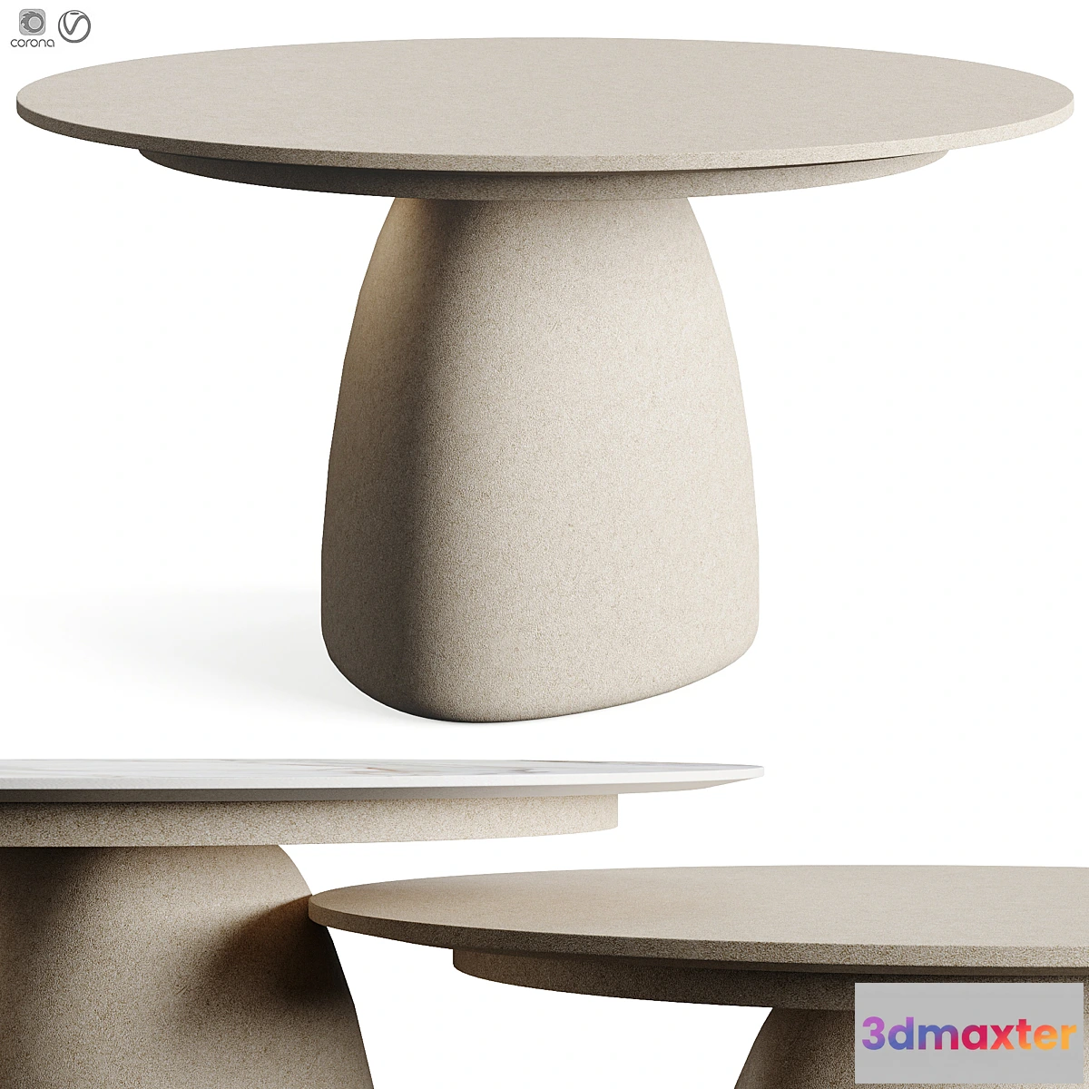 1464854 - Poliform MONOLITH 2023.2 Circle One Table 3D Max