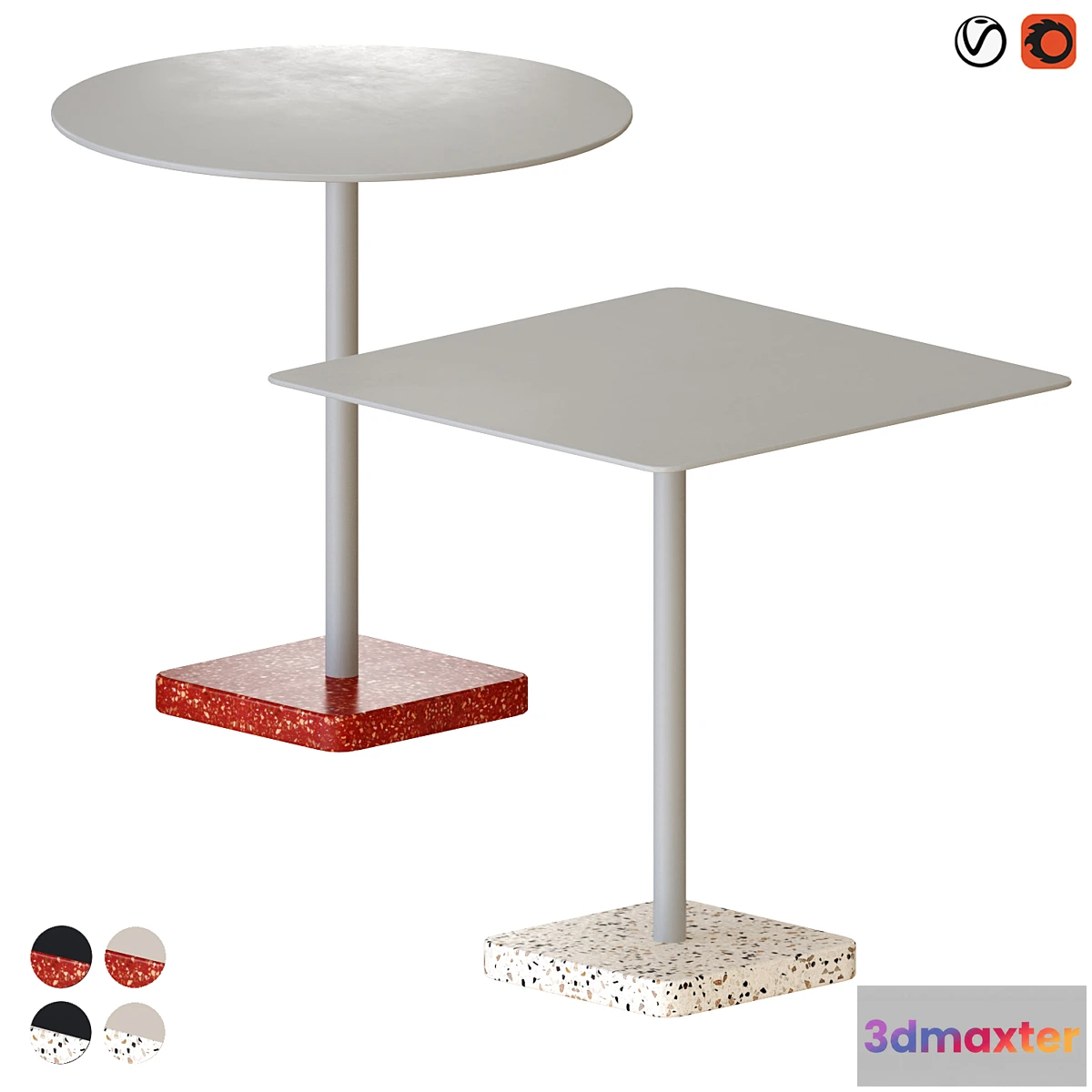 1470208 - HAY TERRAZZO TABLE 3D Max