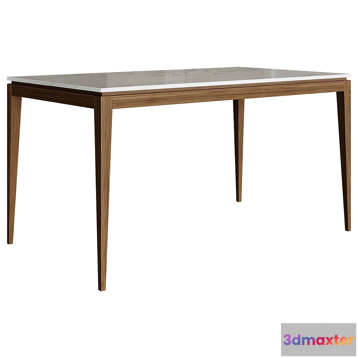1471010 - Dining Table Ash Wood Base Kitchen Table 3D Max