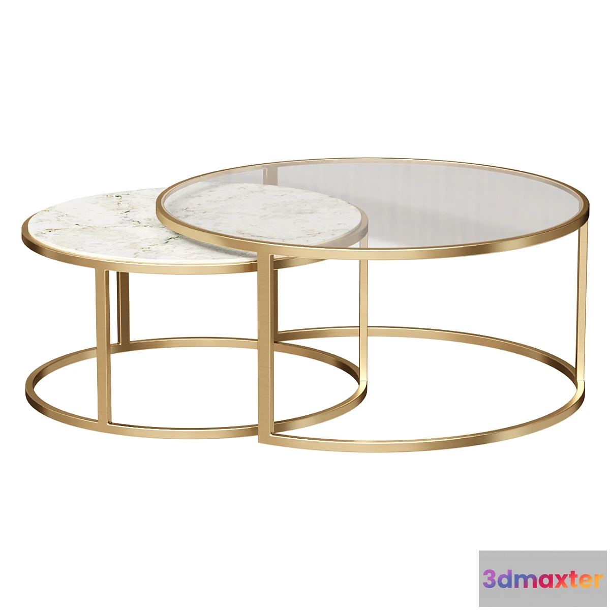 1473524 - Coffee table Metal Framed Nesting Coffee Tables coffee table 3D Max