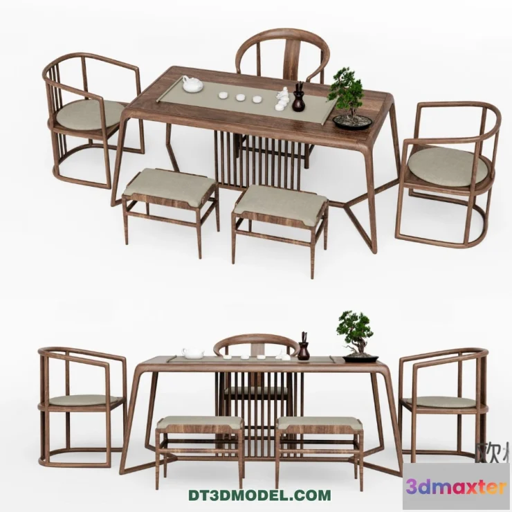 1514098 - Tea Table - 3D Model For Interior Design - 219 3D Max