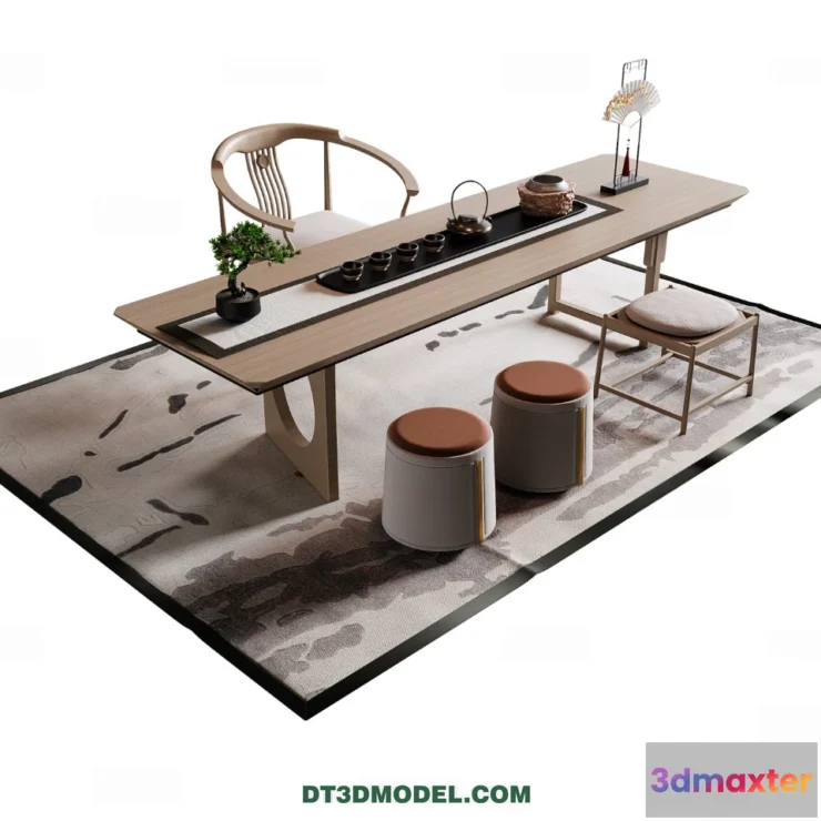 1514120 - Tea Table - 3D Model For Interior Design - 230 3D Max