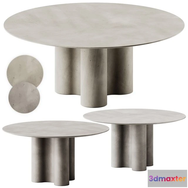 1538292 - Mg12 GIORGIA Round cement dining table 3D Max