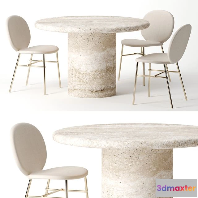 1540015 - Dume Pedestal Table by Kelly Wearstler 3D Max