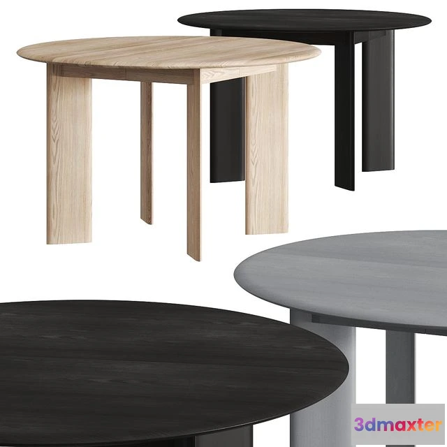 1540627 - Ferm Living Bevel Round Dining Table 3D Max