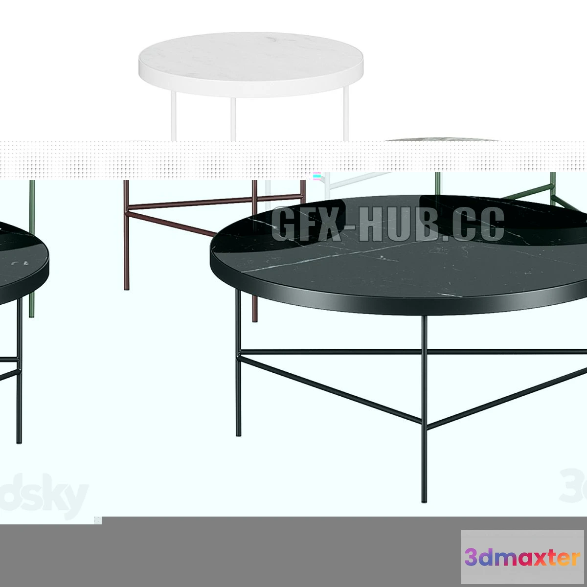 1541415 - Ferm Living Marble table 3D Max