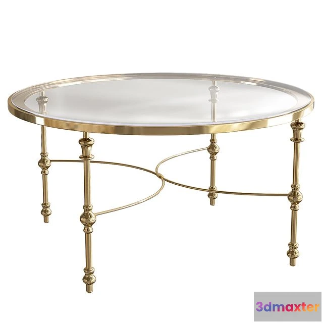 1541477 - Aden Oval Gold Iron Coffee Table 3D Max