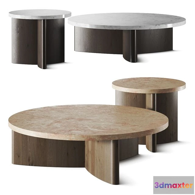 1541971 - Four Hands Toli Travertine Coffee Table 3D Max