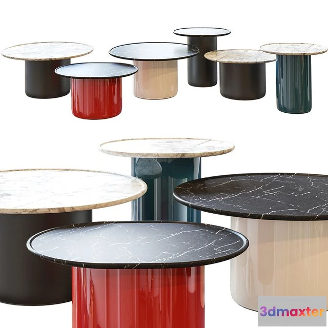 1542419 - Button Tables by B&B Italia 3D Max